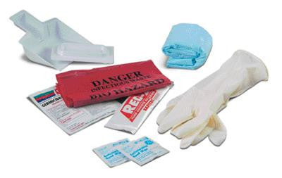 Swift First Aid Body Fluid Clean Up Kit In Clear Plastic Bag (24 Per Case)