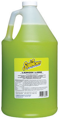 Sqwincher 128 Ounce Liquid Concentrate Lemon Lime Electrolyte Drink - Yields 6 Gallons (4 Each Per Case)