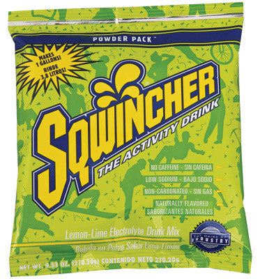 Sqwincher 9.53 Ounce Instant Powder Pack Lemon Lime Electrolyte Drink - Yields 1 Gallon (20 Packets Per Box)