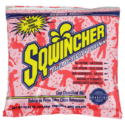 Sqwincher 23.83 Ounce Instant Powder Pack Cool Citrus Electrolyte Drink - Yields 2 1/2 Gallons (32 Packets Per Case)