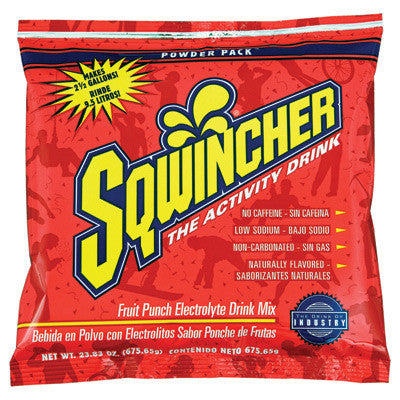 Sqwincher 23.83 Ounce Instant Powder Pack Fruit Punch Electrolyte Drink - Yields 2 1/2 Gallons (32 Packets Per Case)