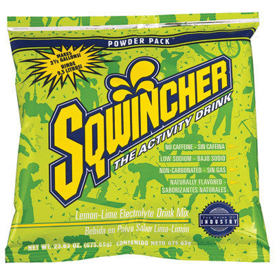 Sqwincher 23.83 Ounce Instant Powder Pack Lemon Lime Electrolyte Drink - Yields 2 1/2 Gallons (32 Packets Per Case)