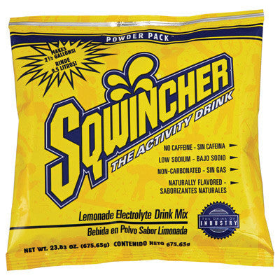 Sqwincher 23.83 Ounce Instant Powder Pack Lemonade Electrolyte Drink - Yields 2 1/2 Gallons (32 Packets Per Case)