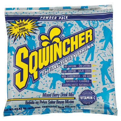 Sqwincher 23.83 Ounce Instant Powder Pack Mixed Berry Electrolyte Drink - Yields 2 1/2 Gallons (32 Packets Per Case)