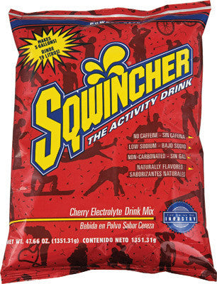 Sqwincher 47.66 Ounce Instant Powder Pack Cherry Electrolyte Drink - Yields 5 Gallons (16 Each Per Case)