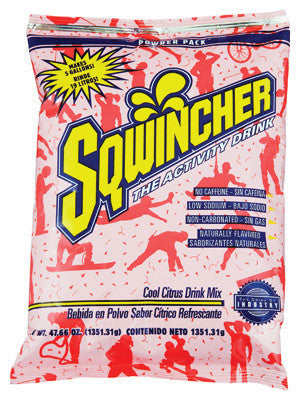 Sqwincher 47.66 Ounce Instant Powder Pack Cool Citrus Electrolyte Drink - Yields 5 Gallons (16 Each Per Case)