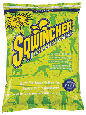 Sqwincher 47.66 Ounce Instant Powder Pack Lemon Lime Electrolyte Drink - Yields 5 Gallons (16 Each Per Case)