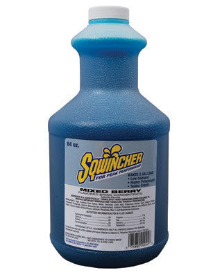 Sqwincher 64 Ounce Liquid Concentrate Mixed Berry Electrolyte Drink - Yields 5 Gallons (6 Each Per Case)