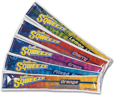 Sqwincher 3 Ounce Assorted Flavors Sqweeze Freezer Pop - Yields 3 Ounces (150 Each Per Box)