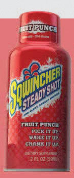 Sqwincher 2 Ounce Ready To Drink Bottles Steady Shot Fruit Punch Energy Drink (144 Bottles Per Case)