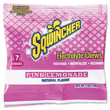 Sqwincher Pink Lemonade Electrolyte Chews (7 Per Package, 8 Packages Per Box)