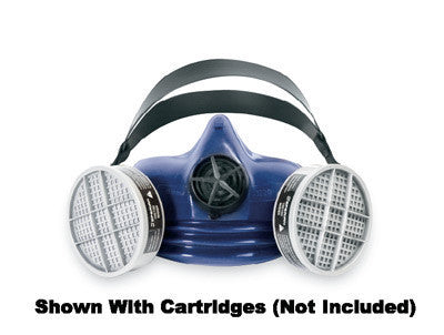 Survivair Medium/Large Blue Silicone Premier Plus S-Series Half Mask APR Facepiece With Exhalation Valve