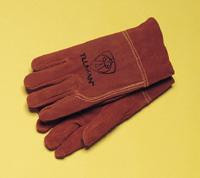 Tillman Large Heavyweight Russet Split Cowhide MIG Gloves With Kevlar Stitching, Straight Thumb And 2" Cuff (Carded)