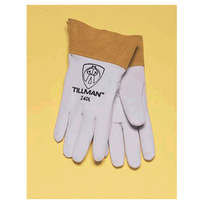 Tillman  Small Pearl Gray Kidskin Premium Grade TIG Welders Glove With Kevlar Stitching, Straight Thumb And 2" Cuff