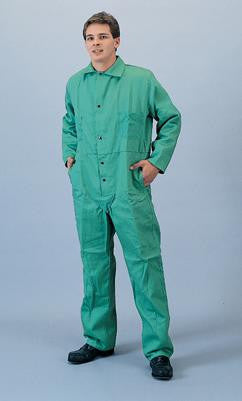 Tillman Green Large 9 oz Cotton Flame Retardant Coveralls