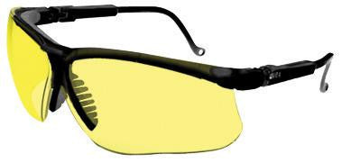 Uvex Bayonet Safety Glasses With Black And Gray Frame And Amber Uvextreme Anti-Fog Lens