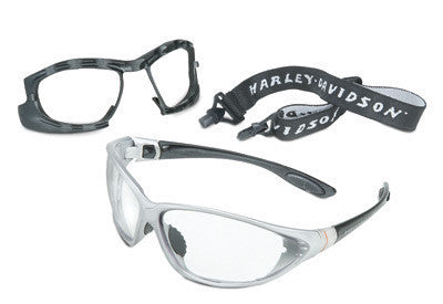 Uvex by Sperian Harley-Davidson HD1300 Series Safety Glasses With Black And Siver Frame And Clear Lens