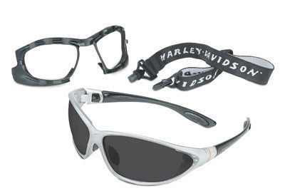 Uvex by Sperian Harley-Davidson HD1300 Series Safety Glasses With Black And Siver Frame And Gray Lens