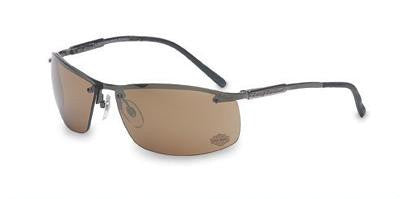 Uvex By Sperian Harley-Davidson HD700 Safety Glasses With Gunmetal Frame And Brown Polycarbonate Anti-Scratch Hardcoat Mirror Lens