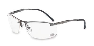 Uvex By Sperian Harley-Davidson HD701 Safety Glasses With Gunmetal Frame And Clear Polycarbonate Anti-Scratch Hardcoat Lens