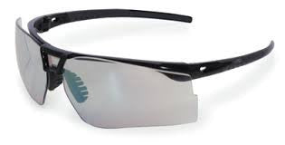 Uvex Bayonet Safety Glasses With Black And Gray Frame And SCT-Reflect 50 Supra-Dura Hard Coat Anti-Scratch Lens