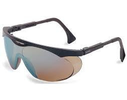 Uvex By Sperian Skyper Safety Glasses With Black Frame And Gold Polycarbonate Ultra-dura Anti-Scratch Hard Coat Mirror Lens