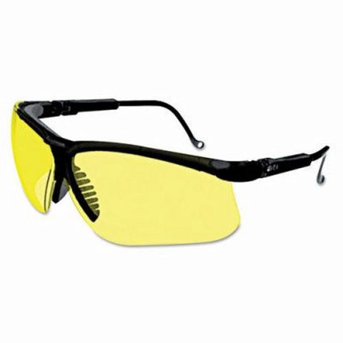 Uvex By Sperian Genesis Safety Glasses With Black Frame And Amber Polycarbonate Ultra-dura Anti-Scratch Hard Coat Lens