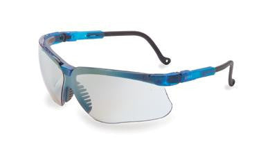 Uvex By Sperian Genesis Safety Glasses With Vapor Blue Frame And SCT-Reflect 50 Polycarbonate Ultra-dura Anti-Scratch Hard Coat Lens