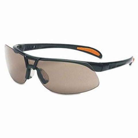 Uvex By Sperian Protege Safety Glasses With Metallic Black Frame And Gray Polycarbonate Ultra-dura Anti-Scratch Hard Coat Lens