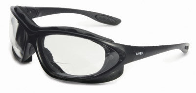 Uvex By Honeywell Seismic Sealed Eyewear With Reading Magnifiers 1.5 Diopter Safety Glasses With Black Frame And Clear Polycarbonate Uvextra Ant-Fog Lens