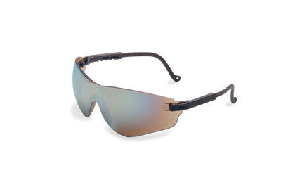 Uvex By Sperian Falcon Safety Glasses With Black Frame And Gold Polycarbonate Ultra-dura Anti-Scratch Hard Coat Mirror Lens