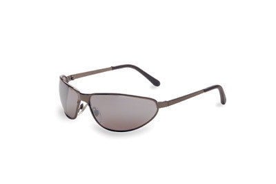 Uvex By Sperian Tomcat Metal Safety Glasses With Gunmetal Frame And Silver Polycarbonate Anti-Scratch Hard Coat Mirror Lens