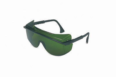 Uvex By Sperian Astro OTG 3001 Safety Glasses With Black Frame And Green And Shade 3 Polycarbonate Infra-dura Ultra-dura Anti-Scratch Hard Coat Lens