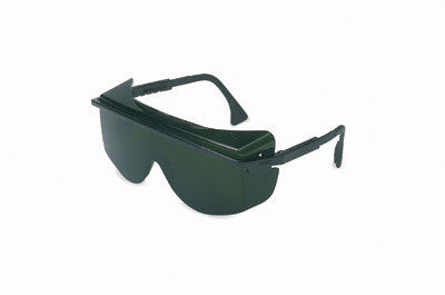 Uvex By Sperian Astro OTG 3001 Safety Glasses With Black Frame And Green And Shade 5 Polycarbonate Infra-dura Ultra-dura Anti-Scratch Hard Coat Lens