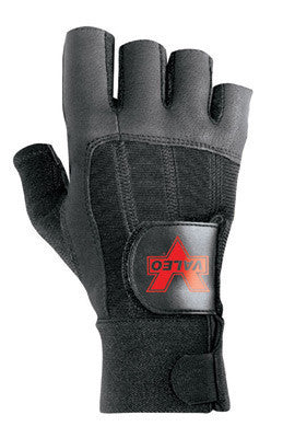 Valeo Medium Black Mechanics Pro Full Finger Synthetic Leather Mechanics Gloves With Hook and Loop Cuff, Double Leather Palm, Neoprene Padded Knuckles , And Reinforced Fingertips