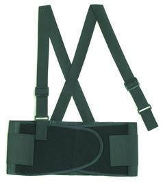 Valeo Medium (32"-44") Black VEE Economy Elastic Belt With 1 1/2" Removable Elastic Suspenders