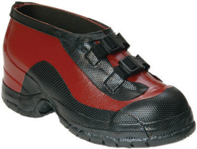 W H Salisbury Size 12 Two Buckle Red And Black Rubber Overshoe With Bob Sole