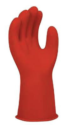 W H Salisbury Size 11 Red 11" Natural Rubber Class 0 Linesmens Gloves With Straight Cuff