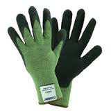 West Chester Large Cut Resistant Black Microfoam Nitrile Foam Palm Coated Work Glove With Green Kevlar Liner And Extended Cuff