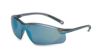 Sperian A700 Series Safety Glasses With Gray Frame And Blue Polycarbonate Anti-Scratch Hard Coat Mirror Lens