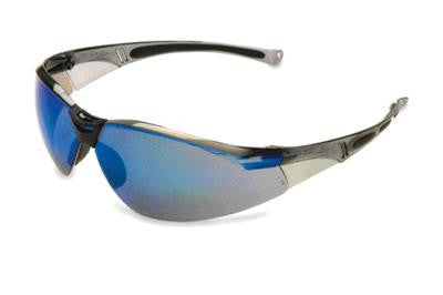 Sperian A800 Series Safety Glasses With Gray Frame And Blue Polycarbonate Anti-Scratch Hard Coat Mirror Lens