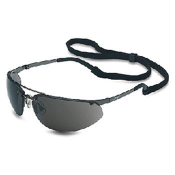 Sperian Fuse Metal Safety Glasses With Gunmetal Frame, Gray Polycarbonate TSR Anti-Scratch Hard Coat Lens And Break-Away Neck Cord