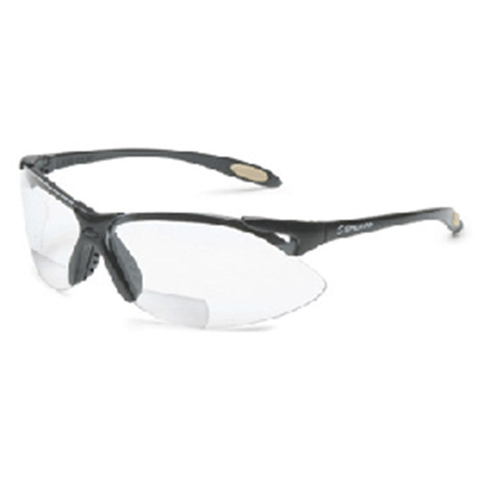 Sperian A900 Series Reading Magnifier 2.0 Diopter Safety Glasses With Black Frame And Clear Polycarbonate Anti-Scratch Hard Coat Lens