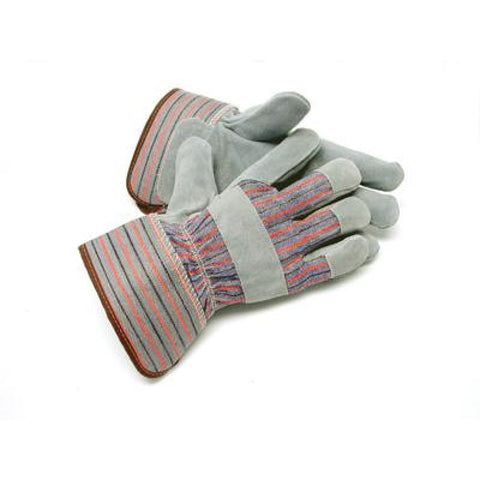 Radnor X-Large Gray Leather Thinsulate Lined Cold Weather Gloves With Wing Thumb, Safety Cuffs, Leather Knuckle Strap And Elastic Back